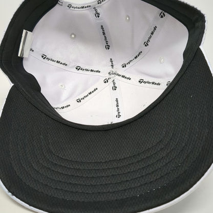 TaylorMade Baseball Cap White One Size River Bend Golf Course Hat Slideback Bird