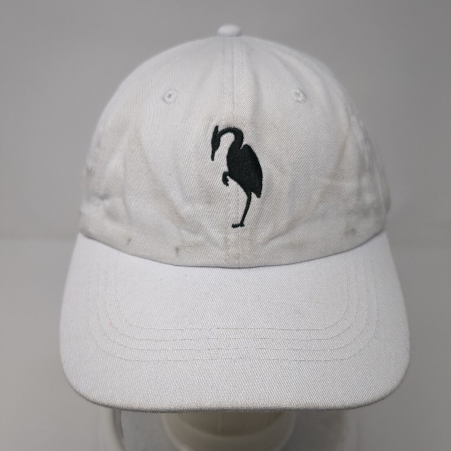 Unbranded Strapback Hat White One Size Adjustable Embroidered Vented Holes