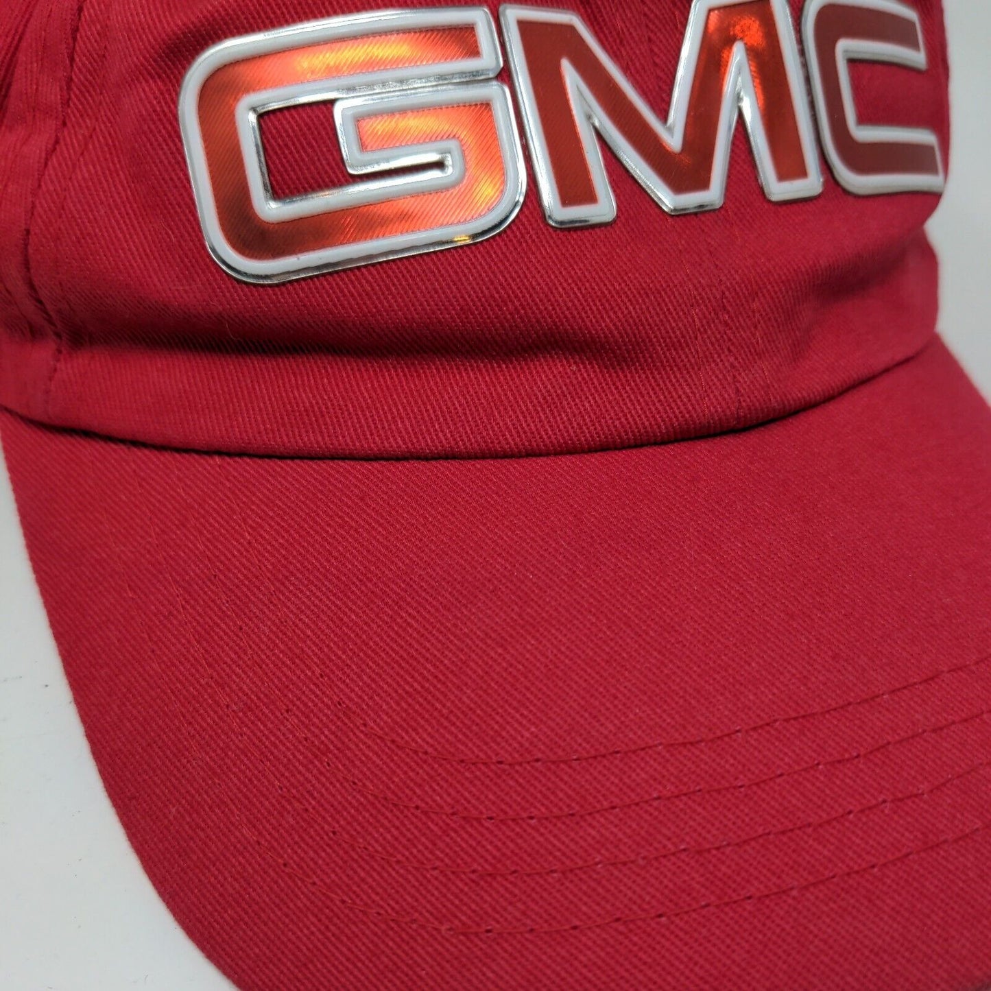 GMC Acadia Strapback Hat Red Classic Cut Adjustable Solid 6 Panel Ahead