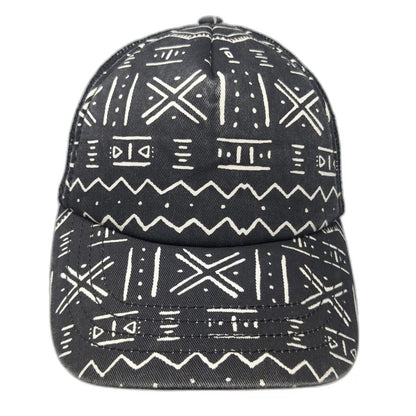 Billabong Trucker Hat Black One Size Snapback Mesh Tribal Geometric Pattern