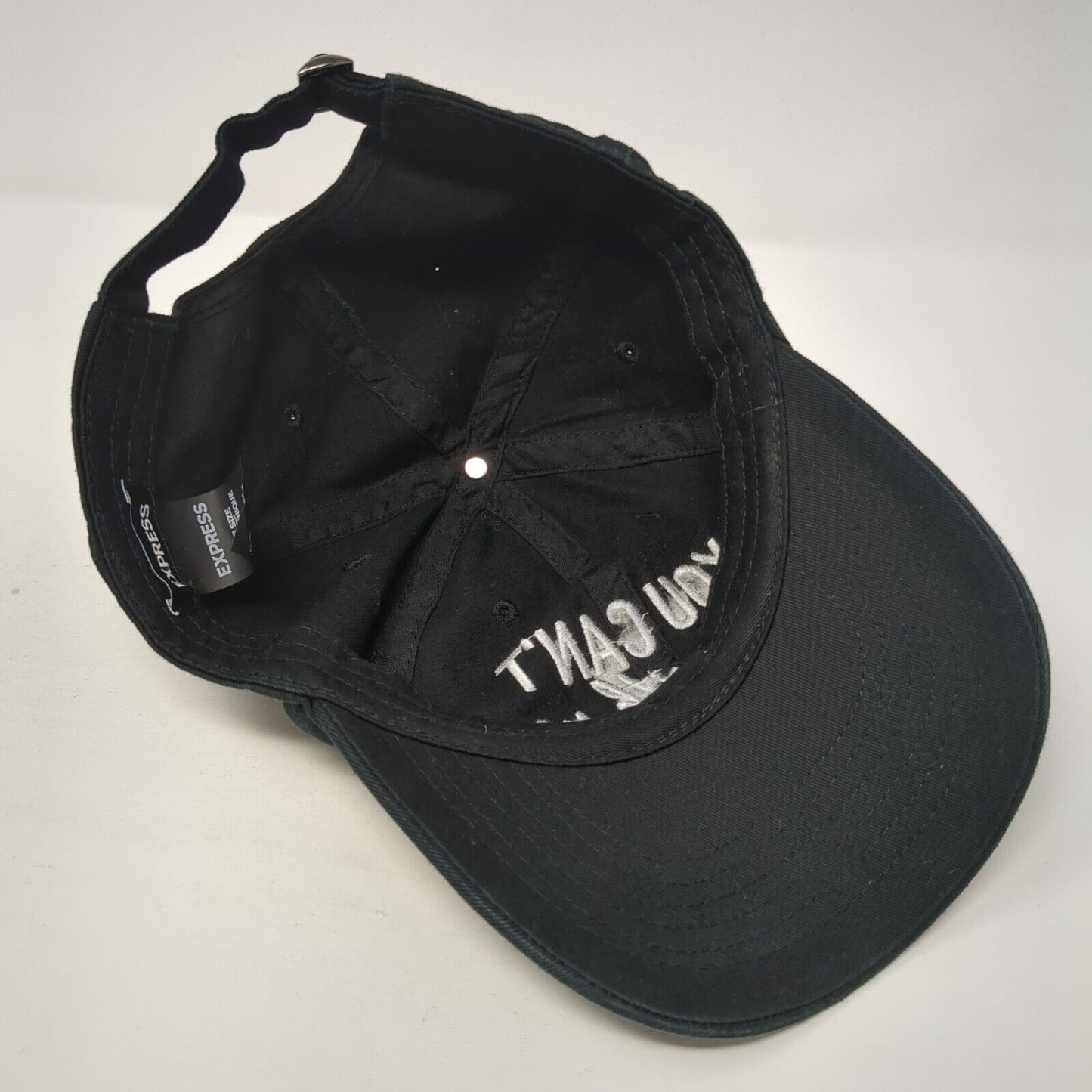 You Can't Sip With Us Slideback Baseball Cap Black One Size Adjustable Express