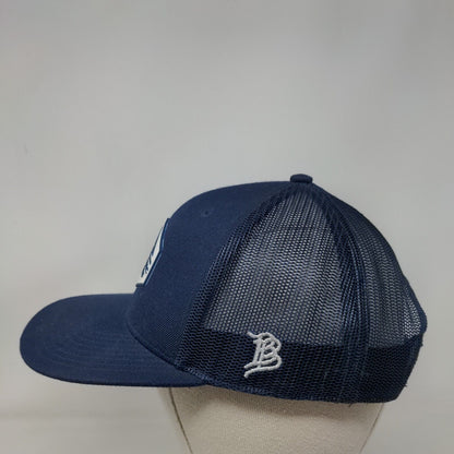 Majestic Homes Snapback Mesh Back Trucker Hat Blue Branded Bills Adjustable