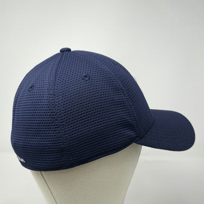 Under Armour Baseball Cap Blue L Mesh Stretch Fit Embroidered Logo Athletic Hat