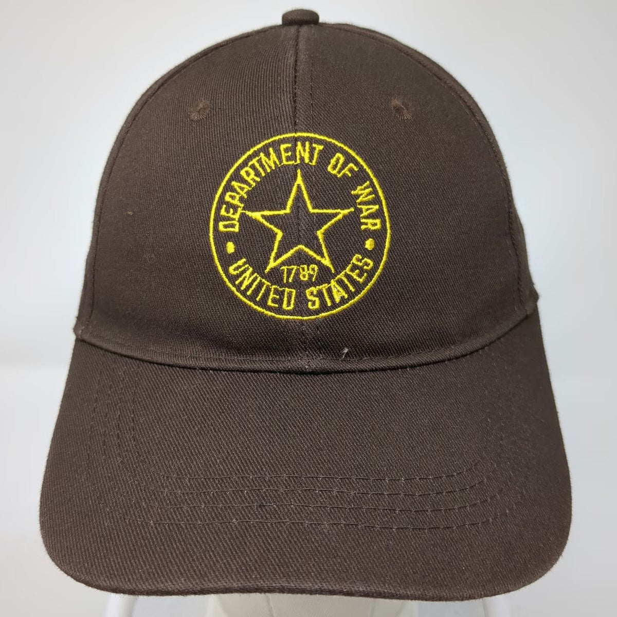Department of War United States 1789 Baseball Cap Brown One Size Strapback Hat