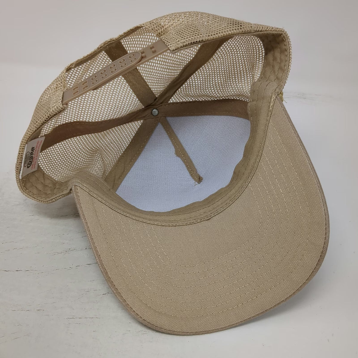 Cobra Rebel Farmers Co-Op Trucker Hat Beige One Size Snapback Rope Mesh