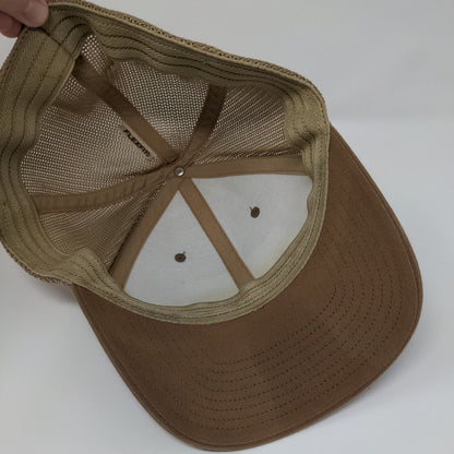 Tree Flag Fitted Mesh Back Trucker Hat Tan One Size Columbia Flexfit