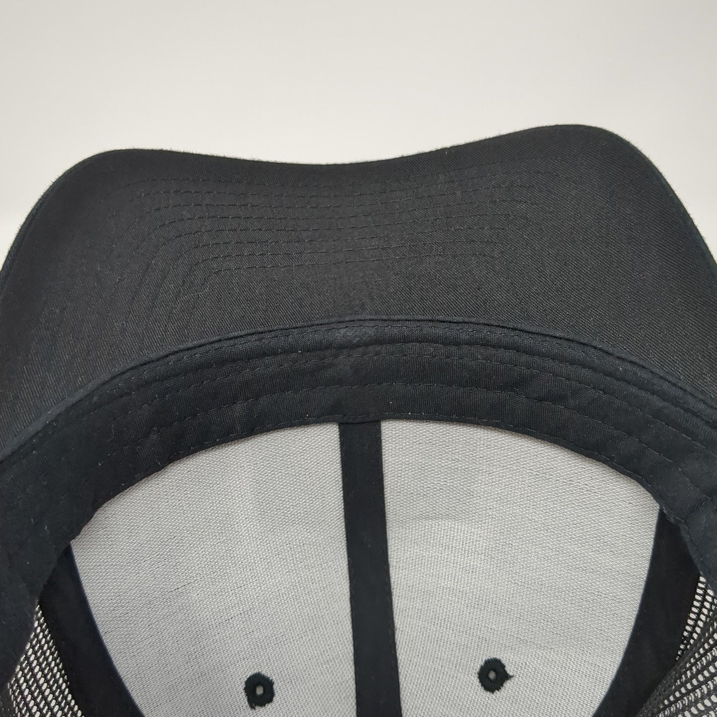 Wyoming Buffalo Patch Snapback Trucker Hat Black One Size Mesh Back