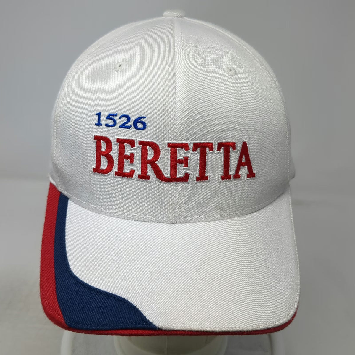Beretta Baseball Cap White One Size Flexfit Embroidered Logo Curved Brim Hat