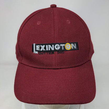 Lexington Strapback Hat Red One Size Adjustable Embroidered Nissin Cap