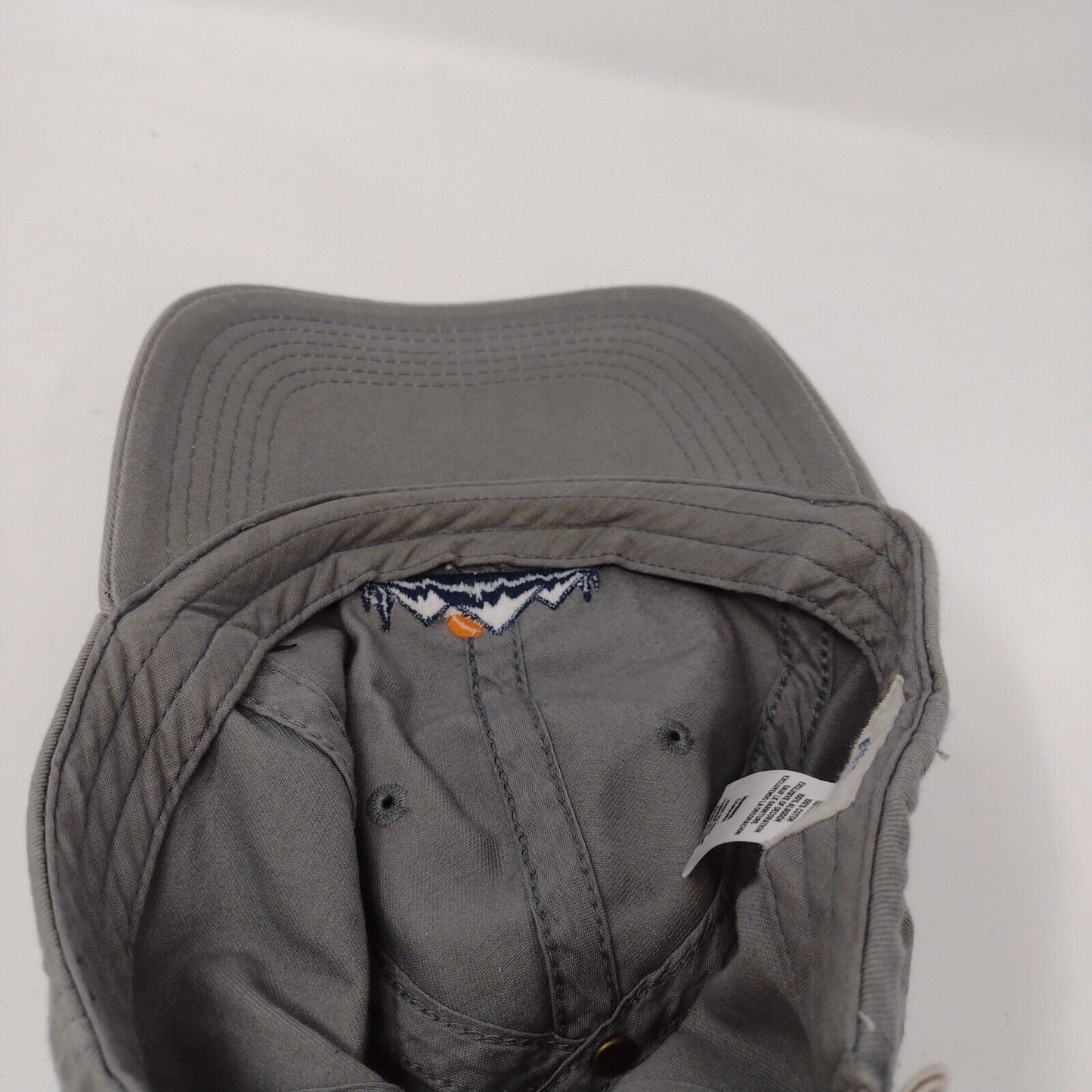 Life Is Good Mountains Chill Slideback Hat Gray OSFA Solid Embroidered