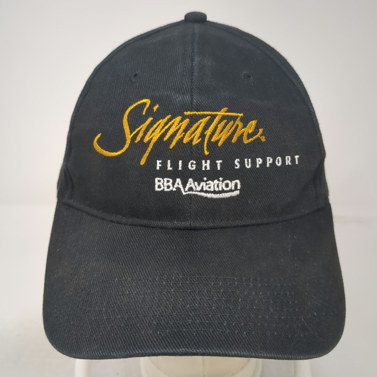 Cap America Baseball Hat Black One Size Signature Flight Support BBA Aviation