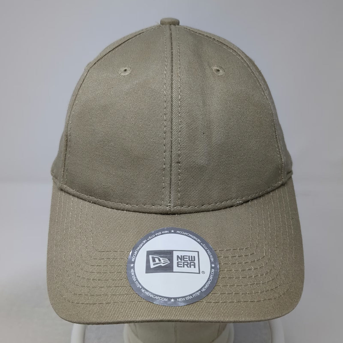 New Era Baseball Cap Beige One Size Adjustable Strapback Blank Plain Hat