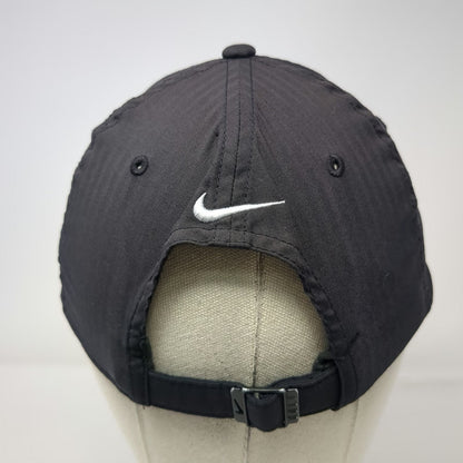 Nike Baseball Cap Black One Size Dri-FIT Legacy91 Swoosh Textured Pinstripe Hat