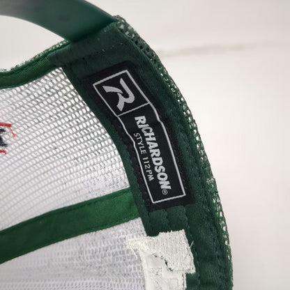Richardson Trucker Hat Green OSFM Mesh Snapback Golf Memorial Spurs Spikes Idaho