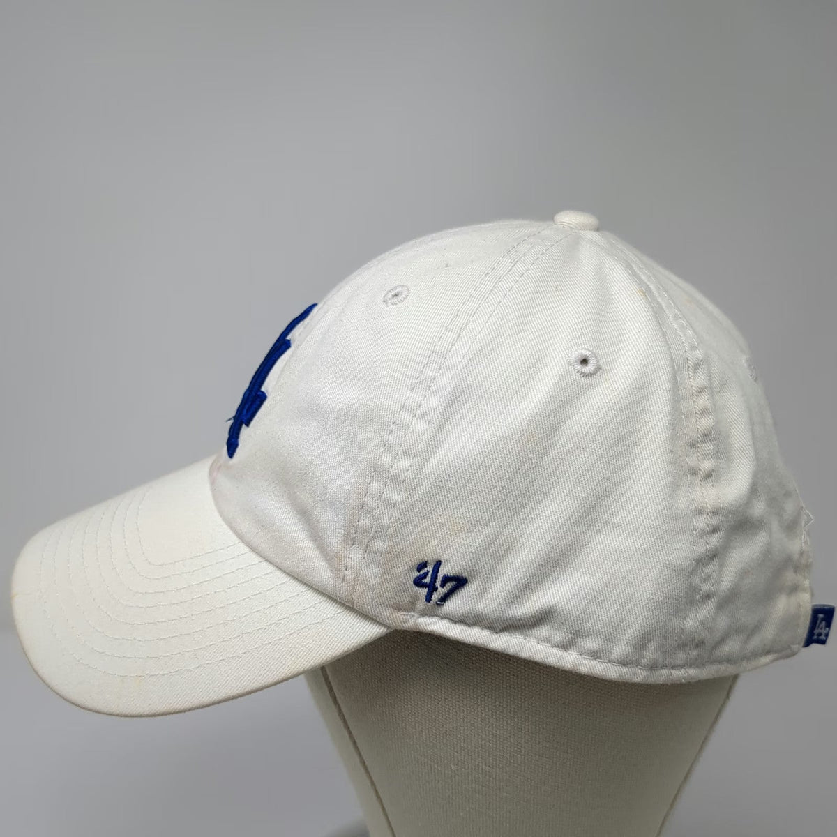 Los Angeles Dodgers MLB '47 Baseball Cap White One Size Blue Logo Curved Brim
