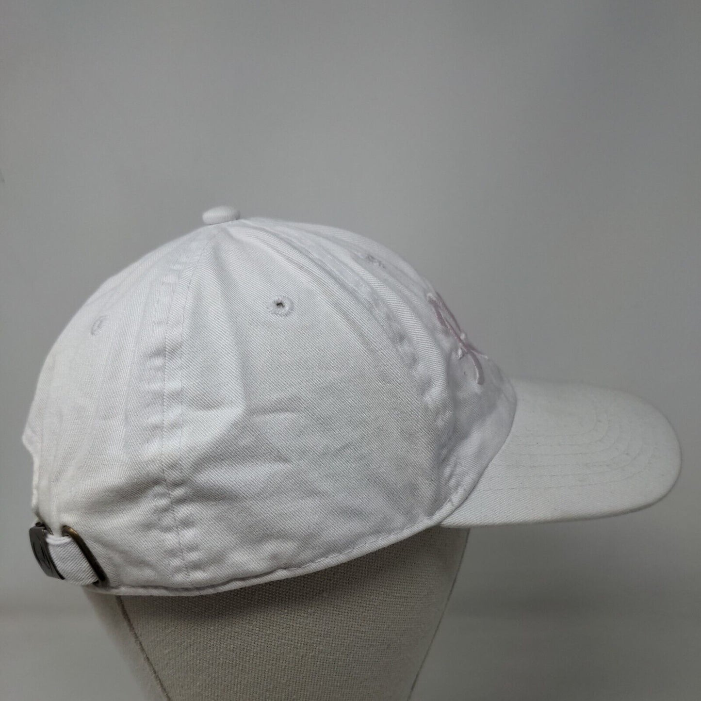 Newhattan Slideback Hat White OSFA Embroidered Logo Adjustable