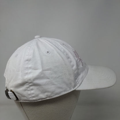 Newhattan Slideback Hat White OSFA Embroidered Logo Adjustable