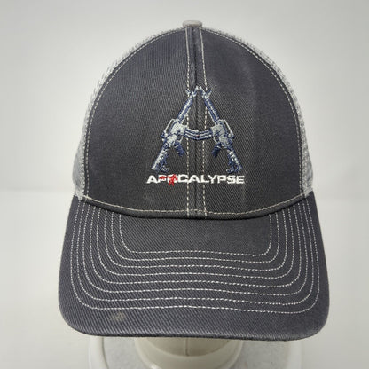 Apocalypse Trucker Hat Gray One Size Adjustable Embroidered Mesh Back Ha
