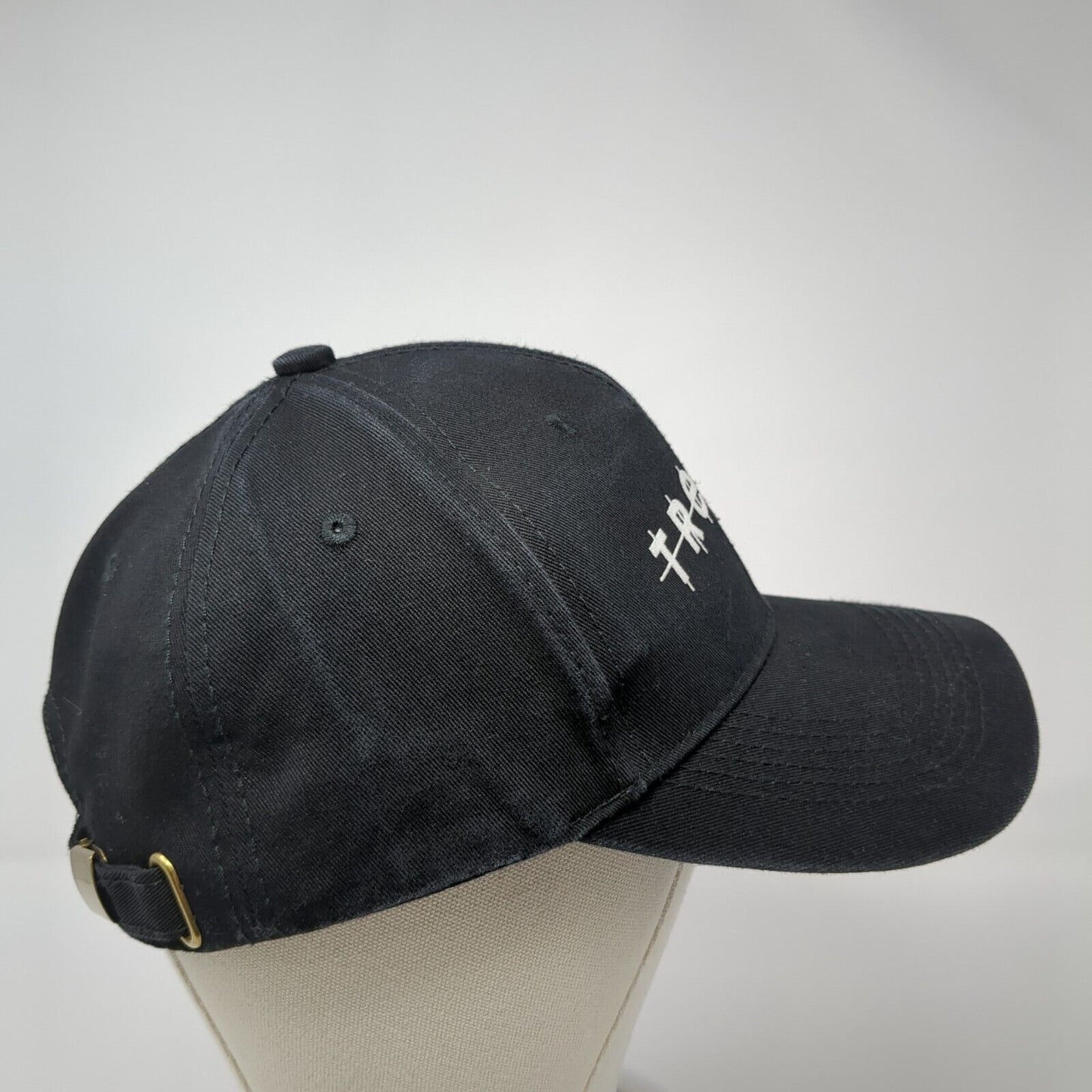 Trexis Slideback Hat Black One Size Adjustable Vented Holes 6 Panel i Fashion