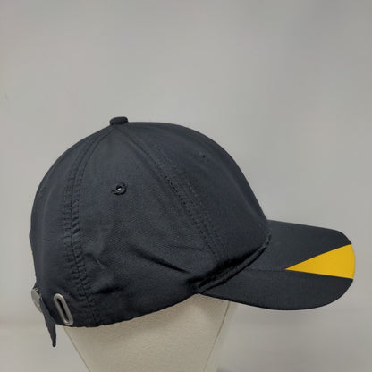 Caterpillar Slideback Hat Black One Size Adjustable Vented Holes Polyester