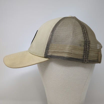 Quiksilver Trucker Hat Beige One Size Mesh Back Snapback Boardshorts Logo