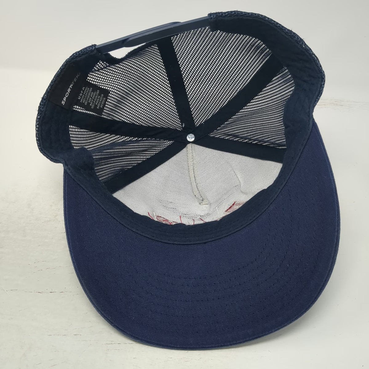 Sport-Tek Trucker Hat Blue Red White One Size Mesh Back Snapback Aguero Idaho