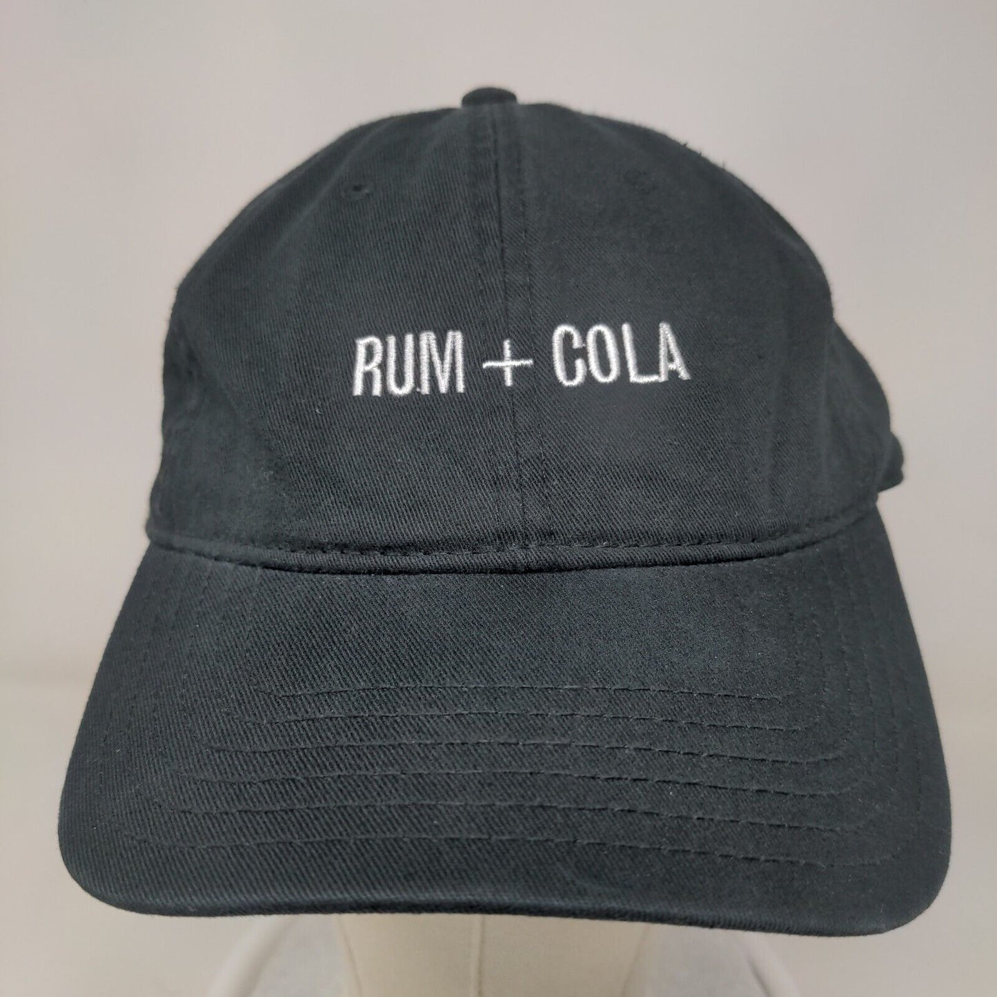 Rum + Cola Bacardi Slideback Hat Black OSFM Adjustable Otto Logo
