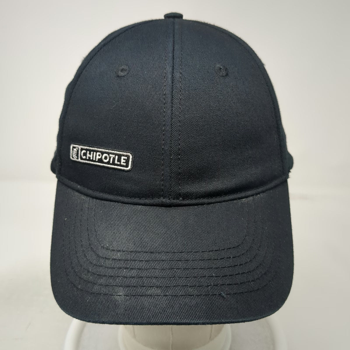 Loomstate Chipotle Logo Black One Size Baseball Cap Hat Organic Cotton Strapback