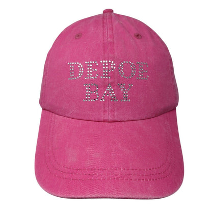 Depoe Bay Slideback Hat Pink One Size Adjustable Bling Vented Holes 6 Panel