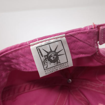 NYC Statue of Liberty Strapback Hat Pink One Size Adjustable Outdoor