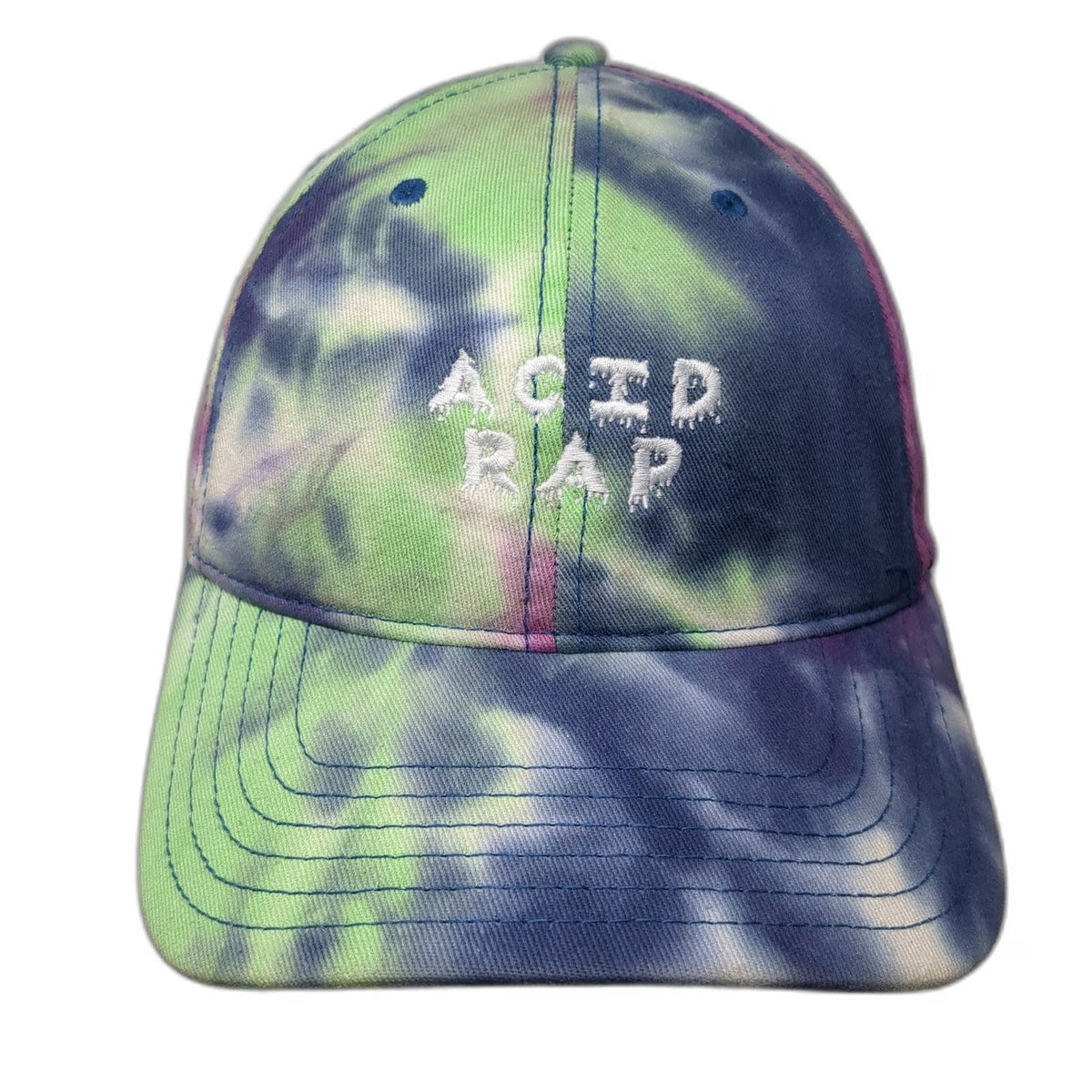 Sportsman Baseball Cap Blue Green Purple Tie-Dye Acid Rap Chance One Size Hat