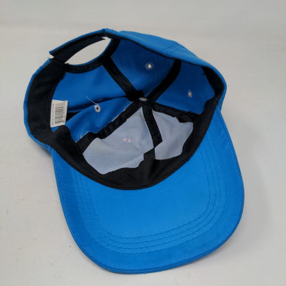 Unbranded Strapback Hat Blue OSFA Adjustable Vented Holes 6 Panel Blank