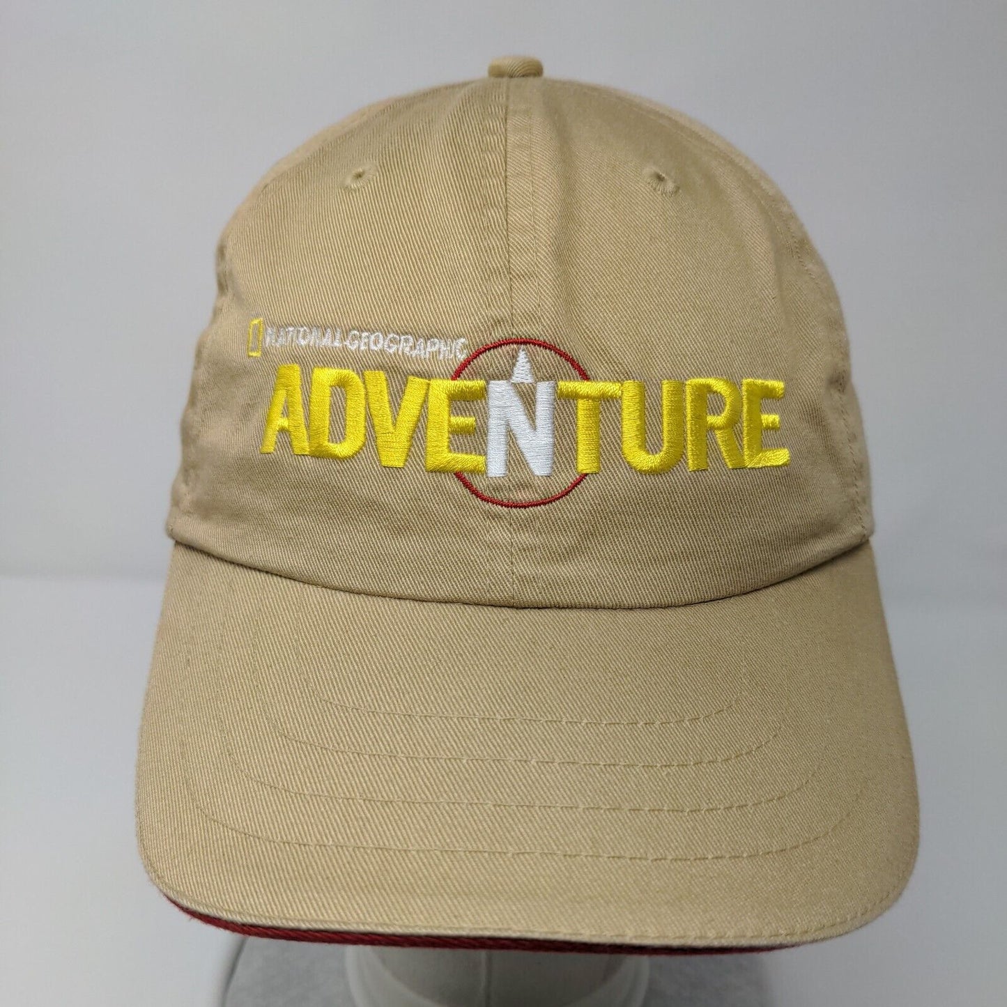 National Geographic Adventure Strapback Hat Tan OSFA Adjustable Embroidered