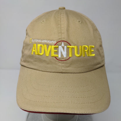 National Geographic Adventure Strapback Hat Tan OSFA Adjustable Embroidered