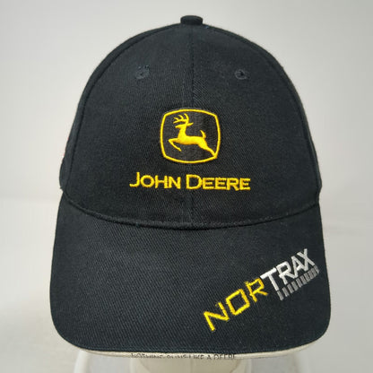 John Deere Baseball Cap Black One Size Nortrax Logo American Flag Strapback Hat