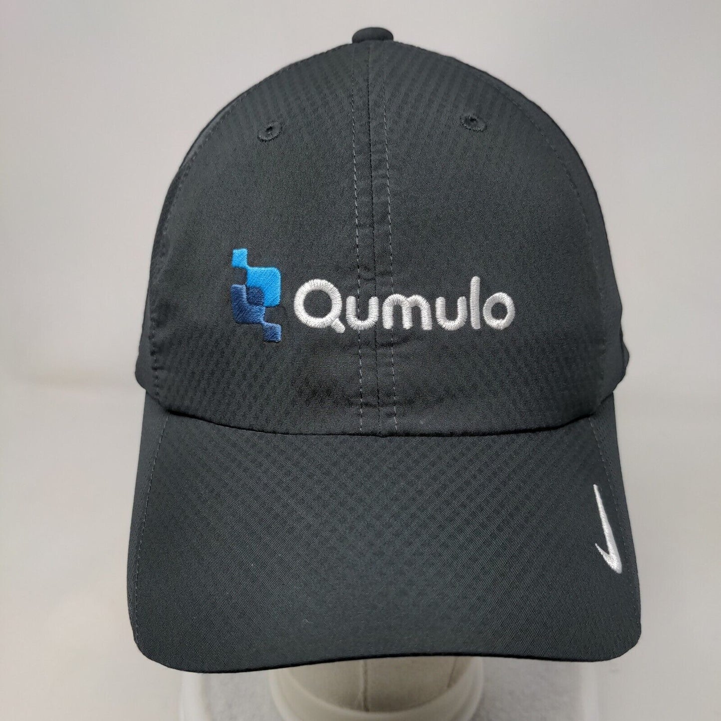 Qumulo Strapback Golf Hat Gray OSFM Adjustable Heritage86 Nike Dri-Fit
