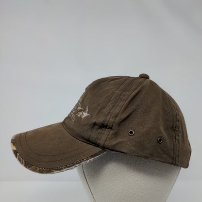 Ducks Unlimited DU Leader Slideback Hat Brown OSFM Camo Trim Outdoor Cap