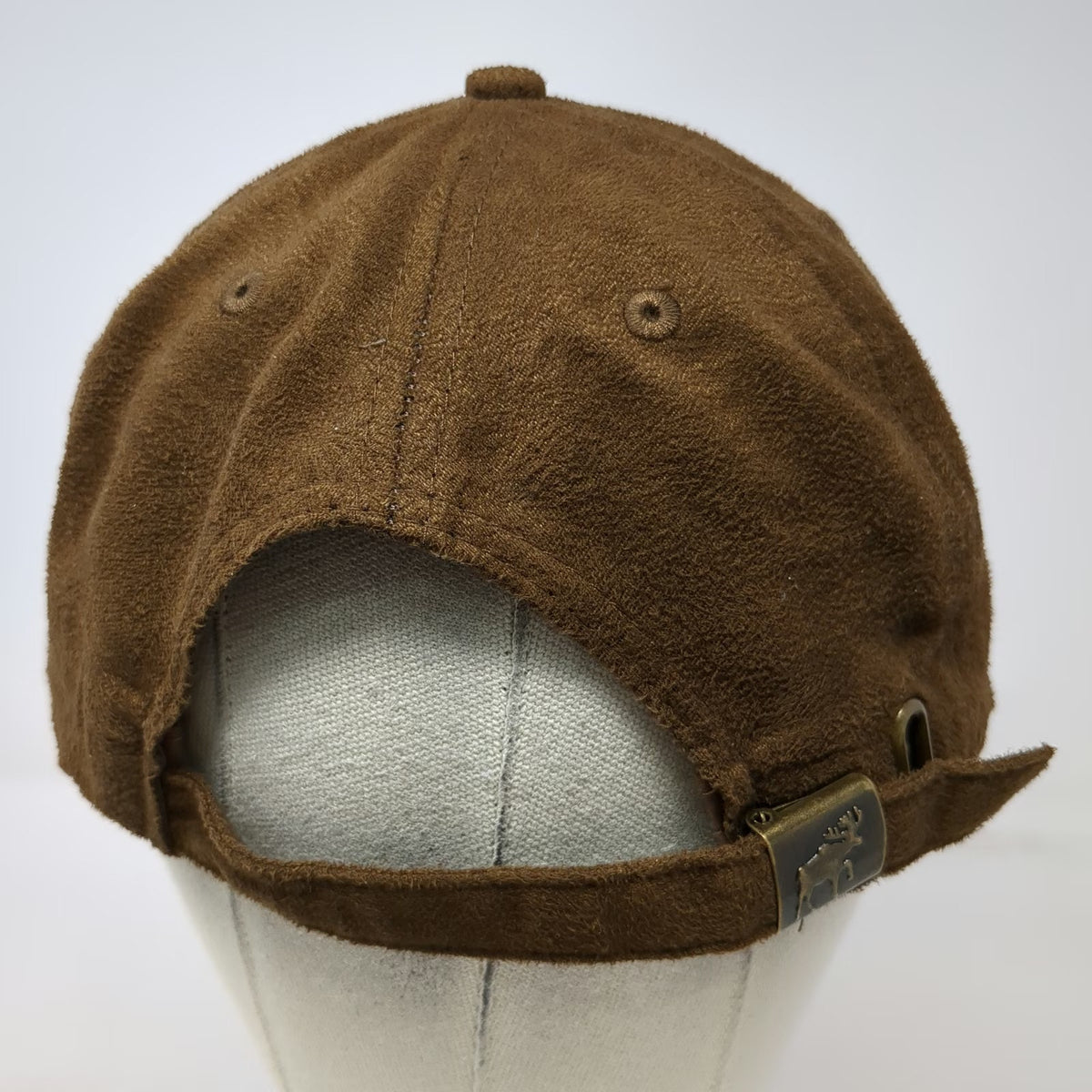 Maine Scene Inc. Baseball Cap Brown One Size Suede Moose Pine Tree Hat