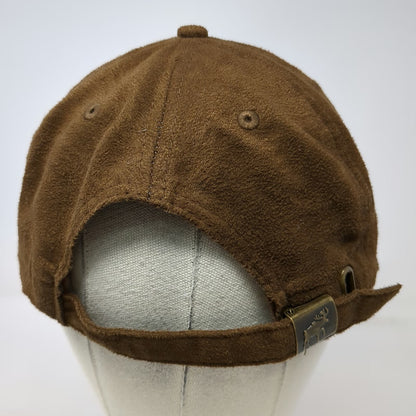 Maine Scene Inc. Baseball Cap Brown One Size Suede Moose Pine Tree Hat
