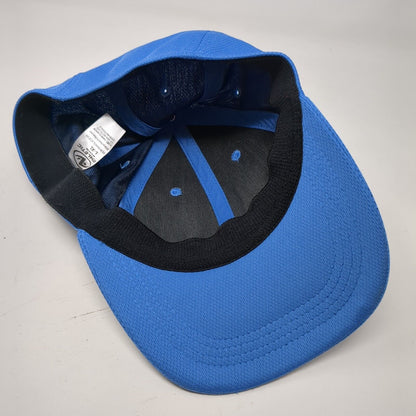 Athletic Works Fitted Hat Blue L-XL Solid Blank 6 Panel Vent Holes