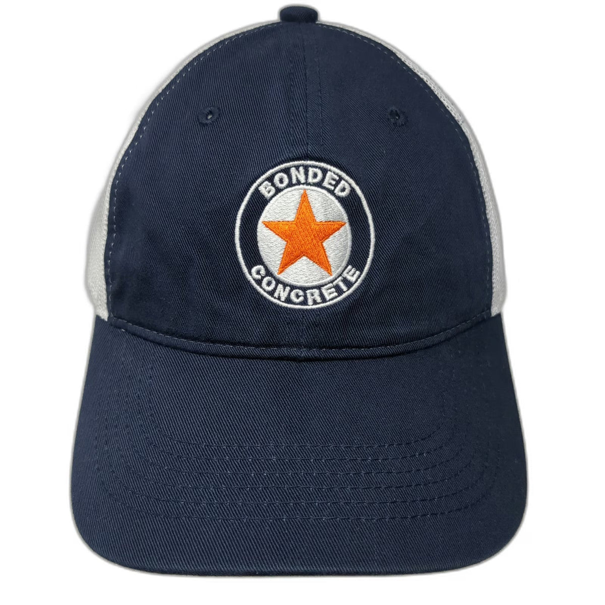 Outdoor Cap Baseball Cap Blue One Size Mesh Back Bonded Concrete Star Logo Hat