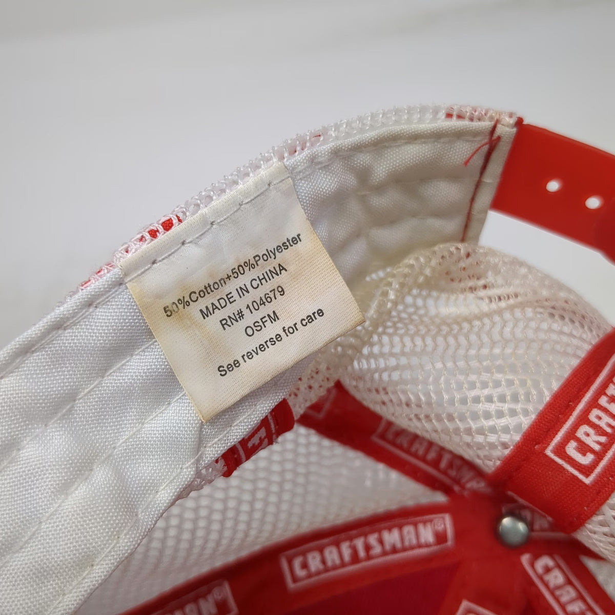 Craftsman Ace Hardware Trucker Hat Red One Size Mesh Back Snapback Tool Brand