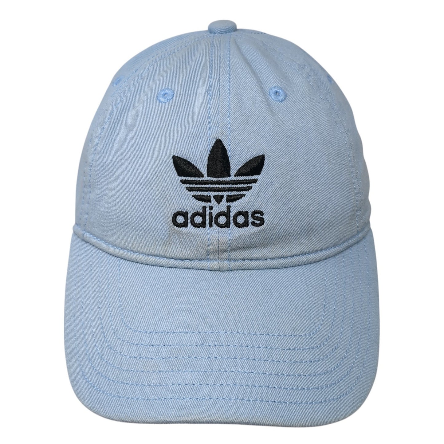 Adidas Trefoil Slideback Hat Blue One Size Embroidered Logo 6 Panel
