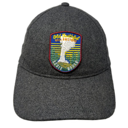 Eddie Bauer Baseball Cap Gray One Size Yellowstone Old Faithful Wool Hat