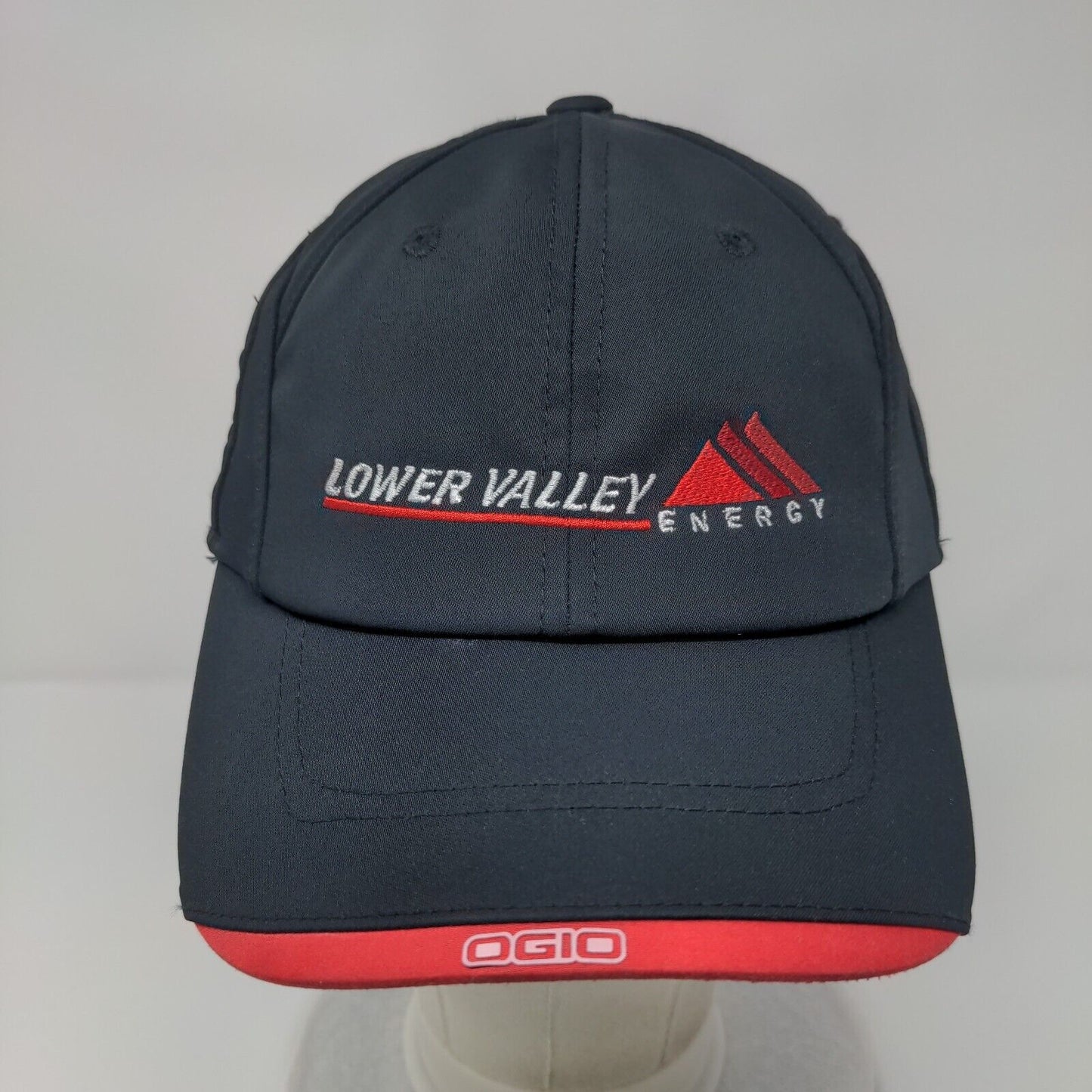 Lower Valley Energy Slideback Hat Black One Size Adjustable Embroidered Ogio
