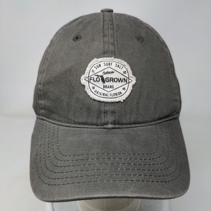 Flo Grown Sun Surf Salt Patch Slideback Hat Gray One Size Adjustable