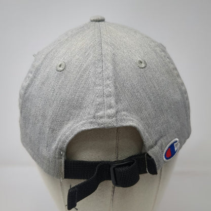 Champion 5 Panel Gray Hat One Size Jersey Fabric Script Logo Slideback C Logo