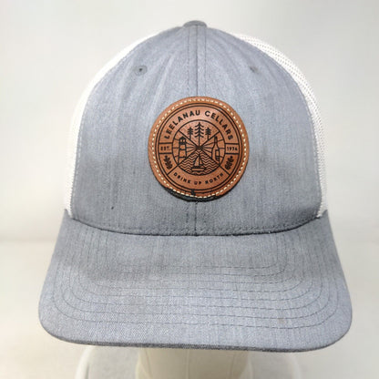 Leelanau Cellars Drink Up North Snapback Mesh Back Trucker Hat Gray One Size