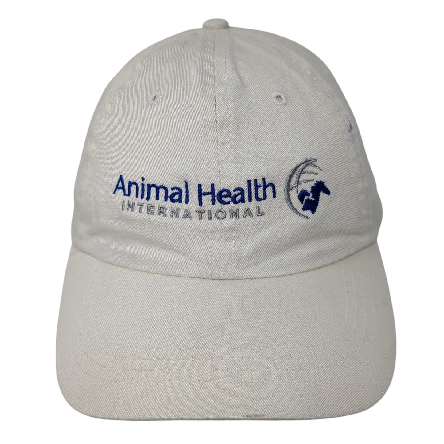 Animal Health International Strapback Hat Beige One Size Embroidered