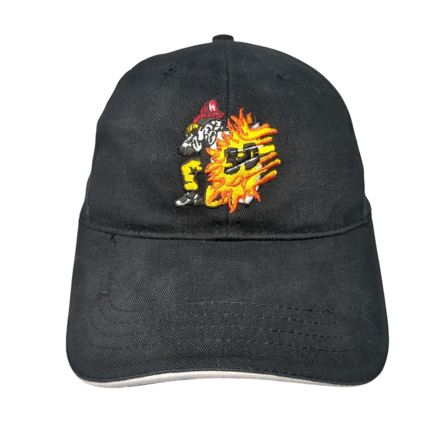 Cap America Strapback Hat Black One Size Embroidered Logo Adjustable
